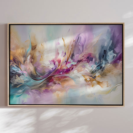 Håndlavet maleri med ramme - Colorful Explosion III - Mixed media - Incado