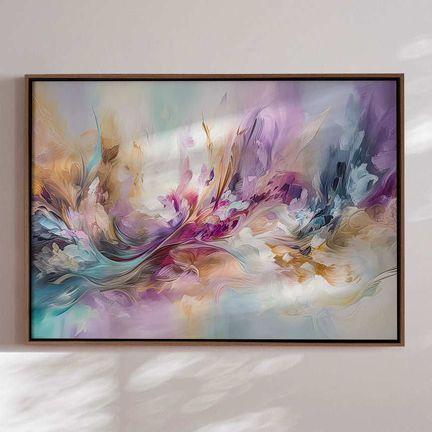 Håndlavet maleri med ramme - Colorful Explosion III - Mixed media - Incado