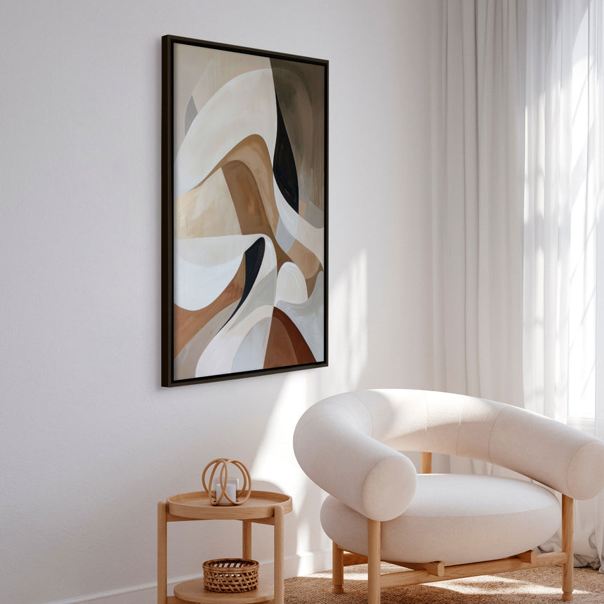 Håndlavet maleri med ramme - Mystic Motion - Mixed media - Incado