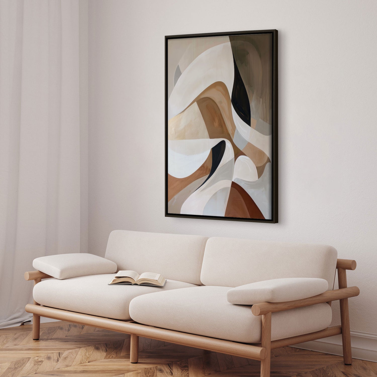 Håndlavet maleri med ramme - Mystic Motion - Mixed media - Incado