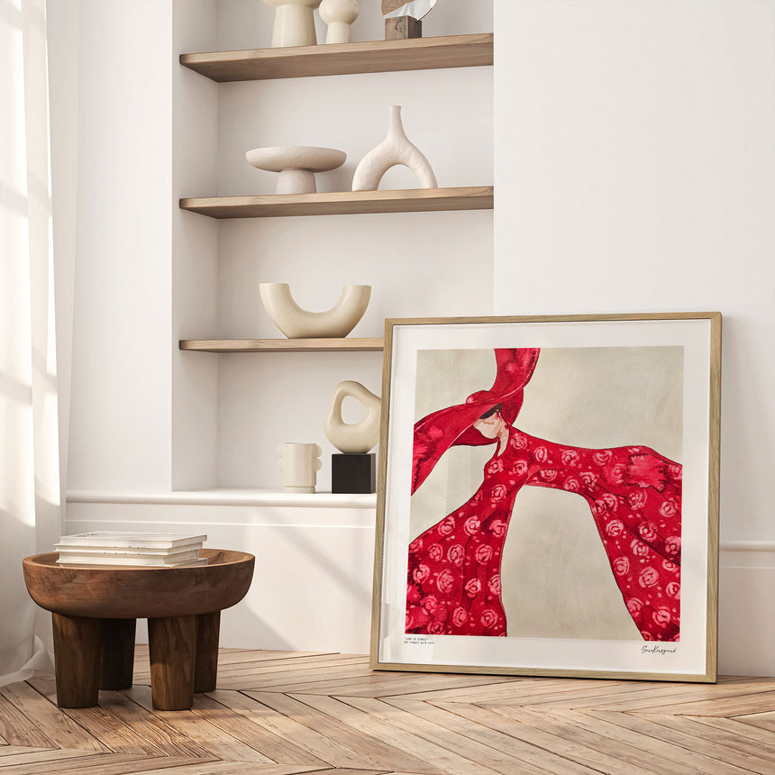 Plakat - Lady in Scarlet - Sara Korsgaard - Incado