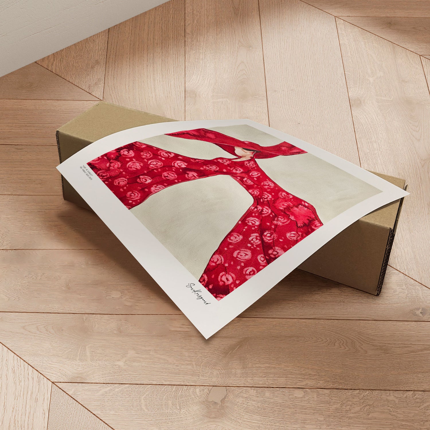 Plakat - Lady in Scarlet - Sara Korsgaard - Incado