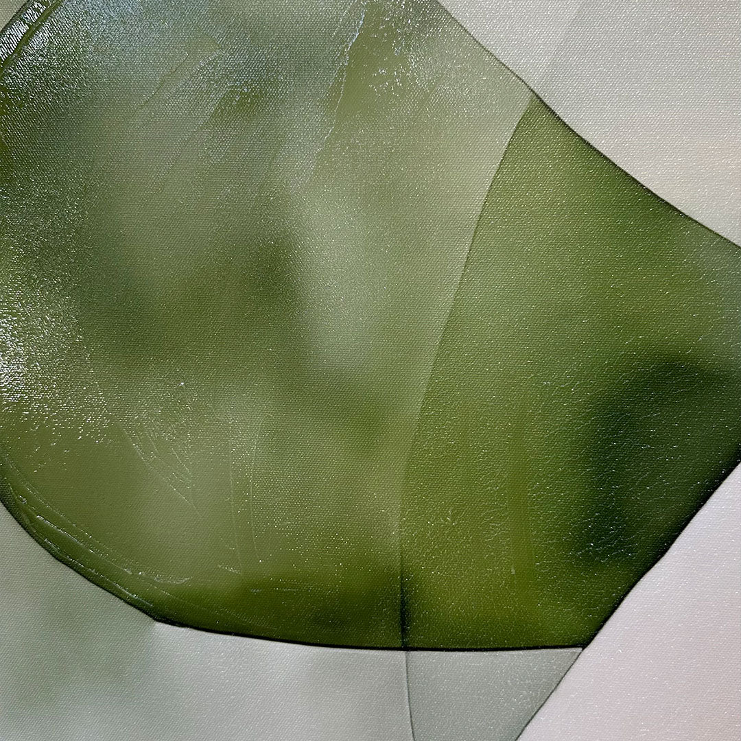 Håndlavet maleri med ramme - Emerald Balance - Mixed media - Incado