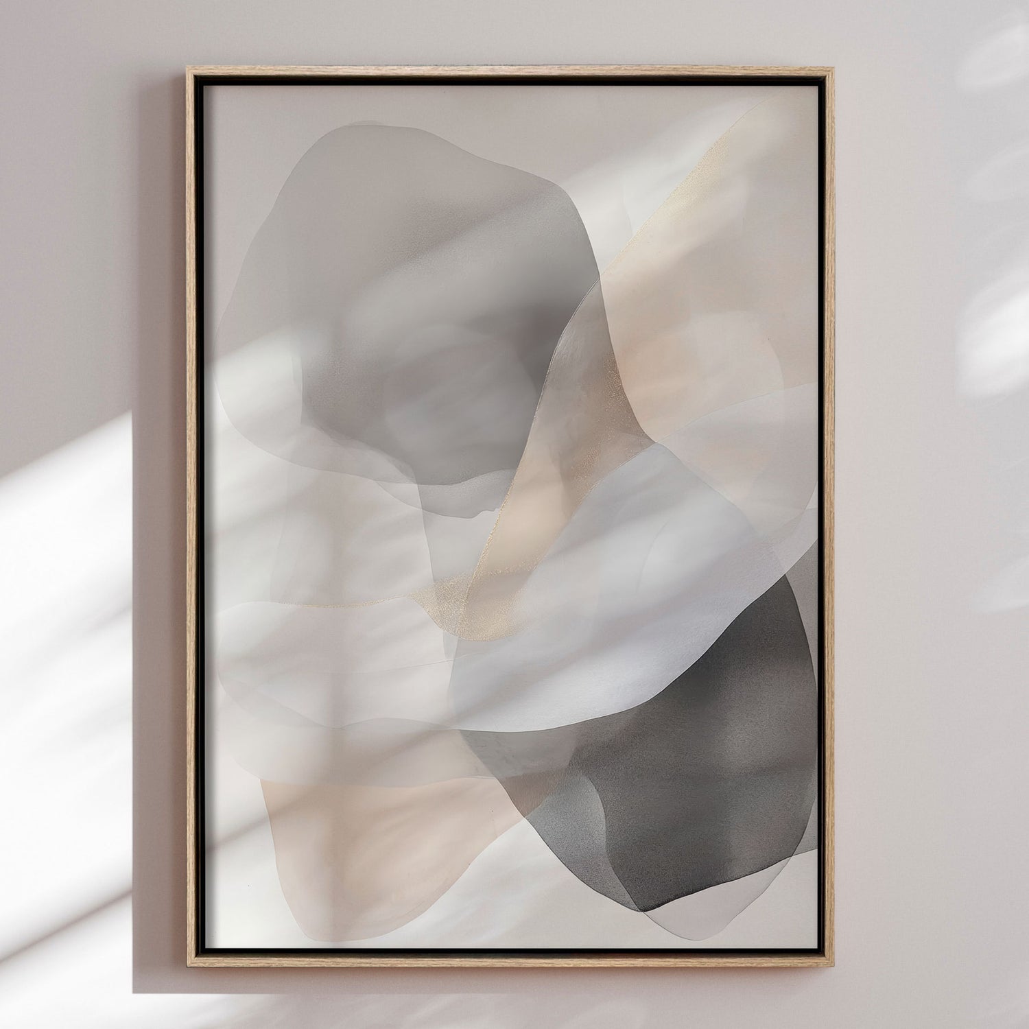 Håndlavet maleri med ramme - Noir Bloom - Mixed media - Incado