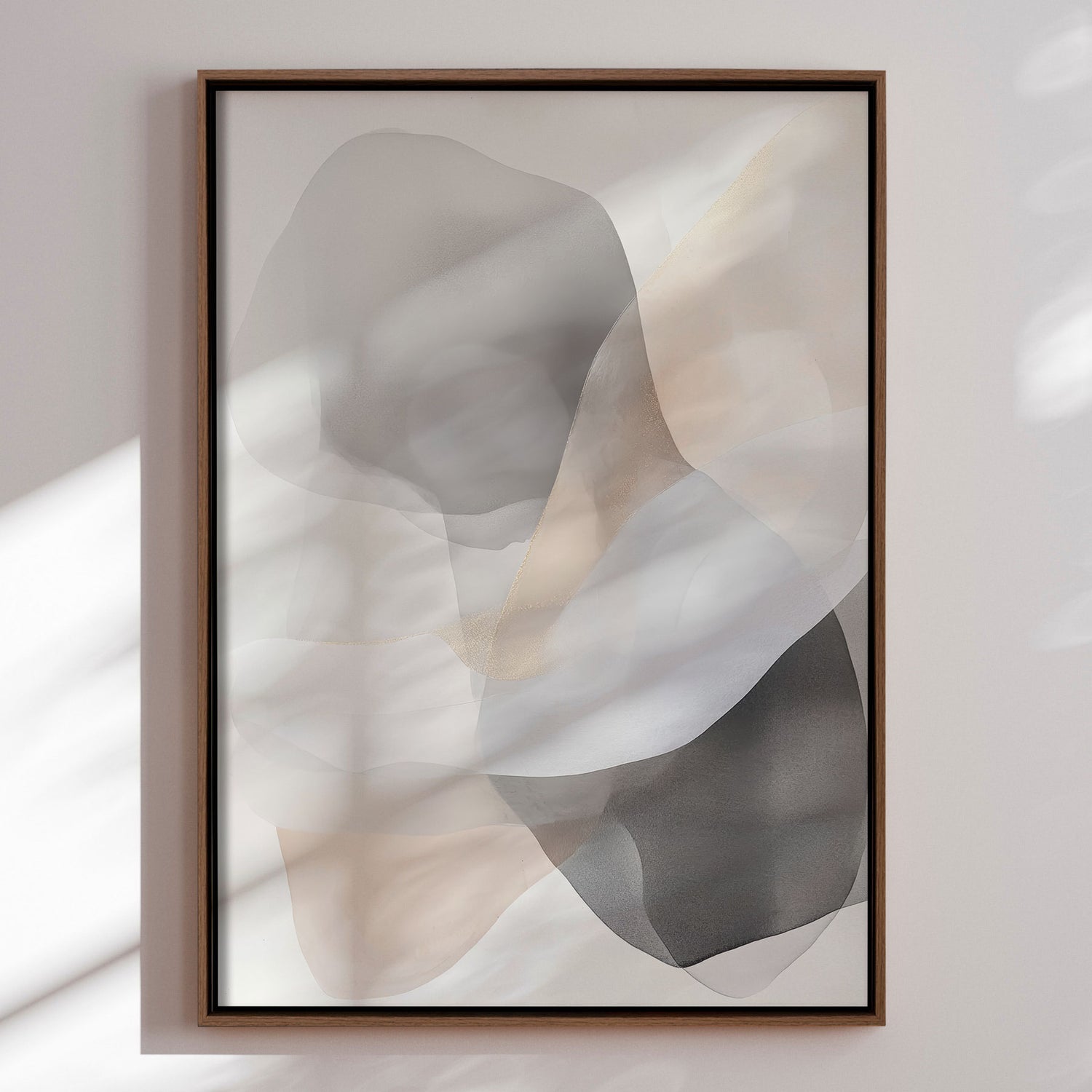 Håndlavet maleri med ramme - Noir Bloom - Mixed media - Incado