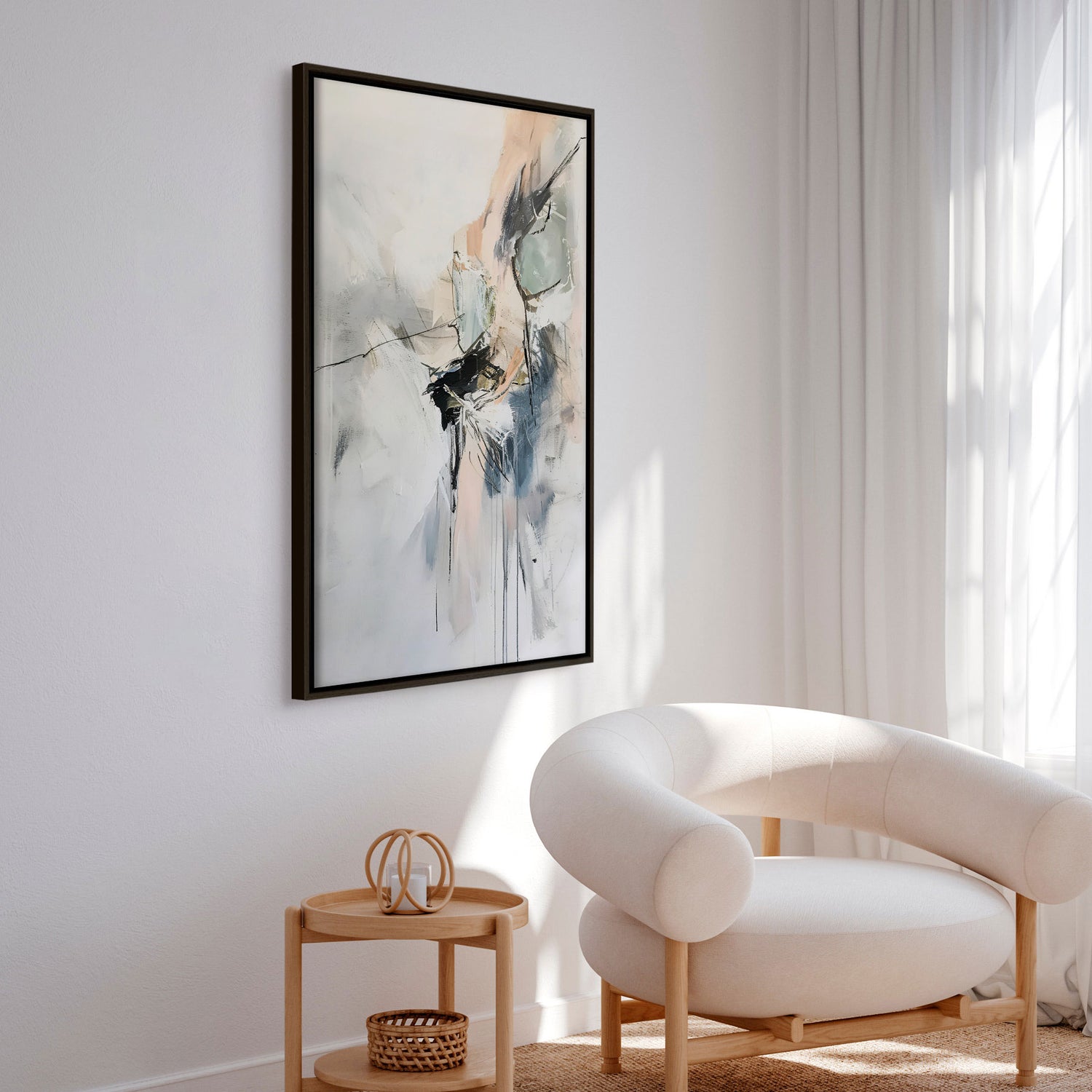 Håndlavet maleri med ramme - Traced by Light - Mixed media - Incado