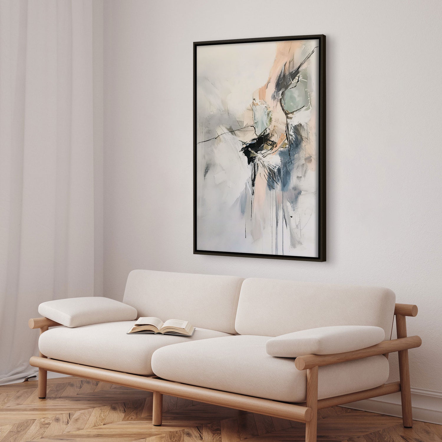 Håndlavet maleri med ramme - Traced by Light - Mixed media - Incado