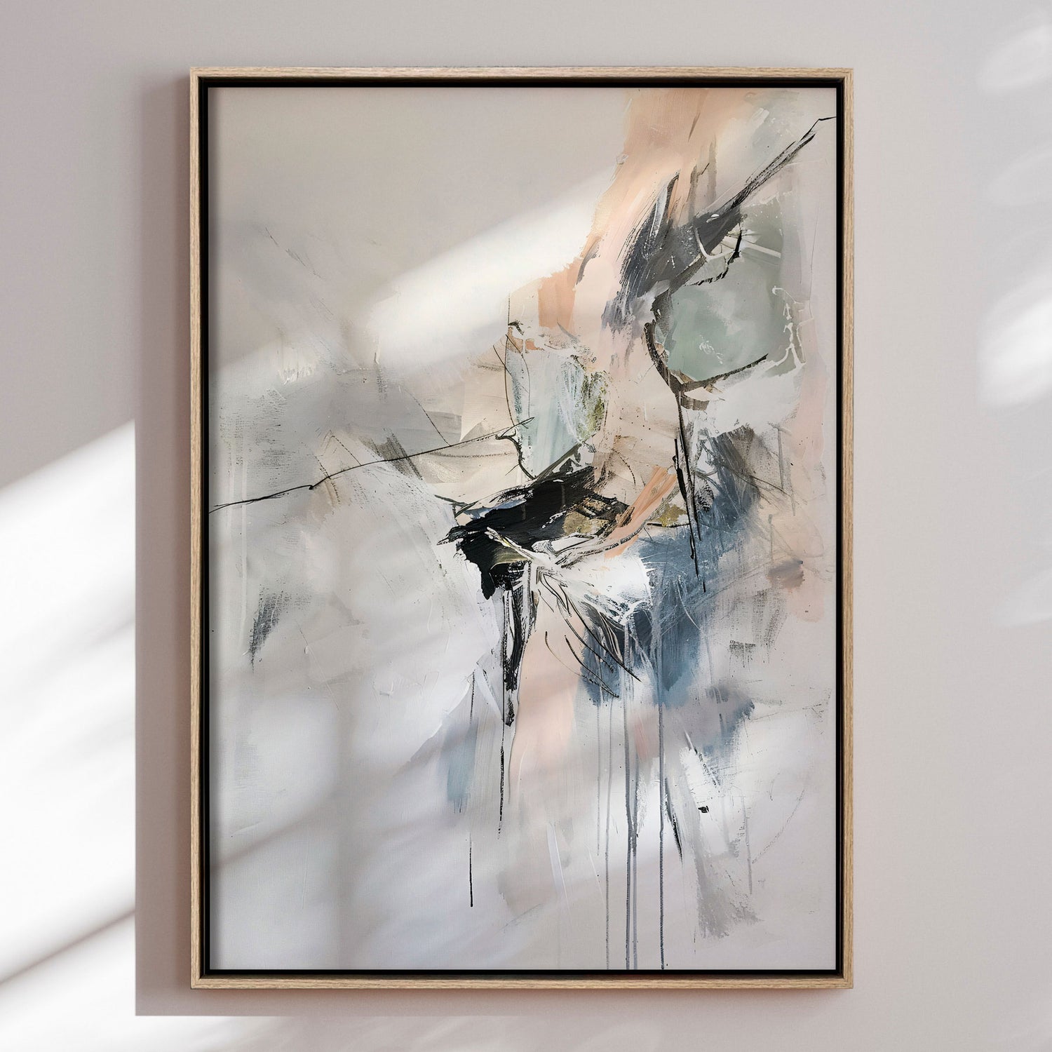 Håndlavet maleri med ramme - Traced by Light - Mixed media - Incado