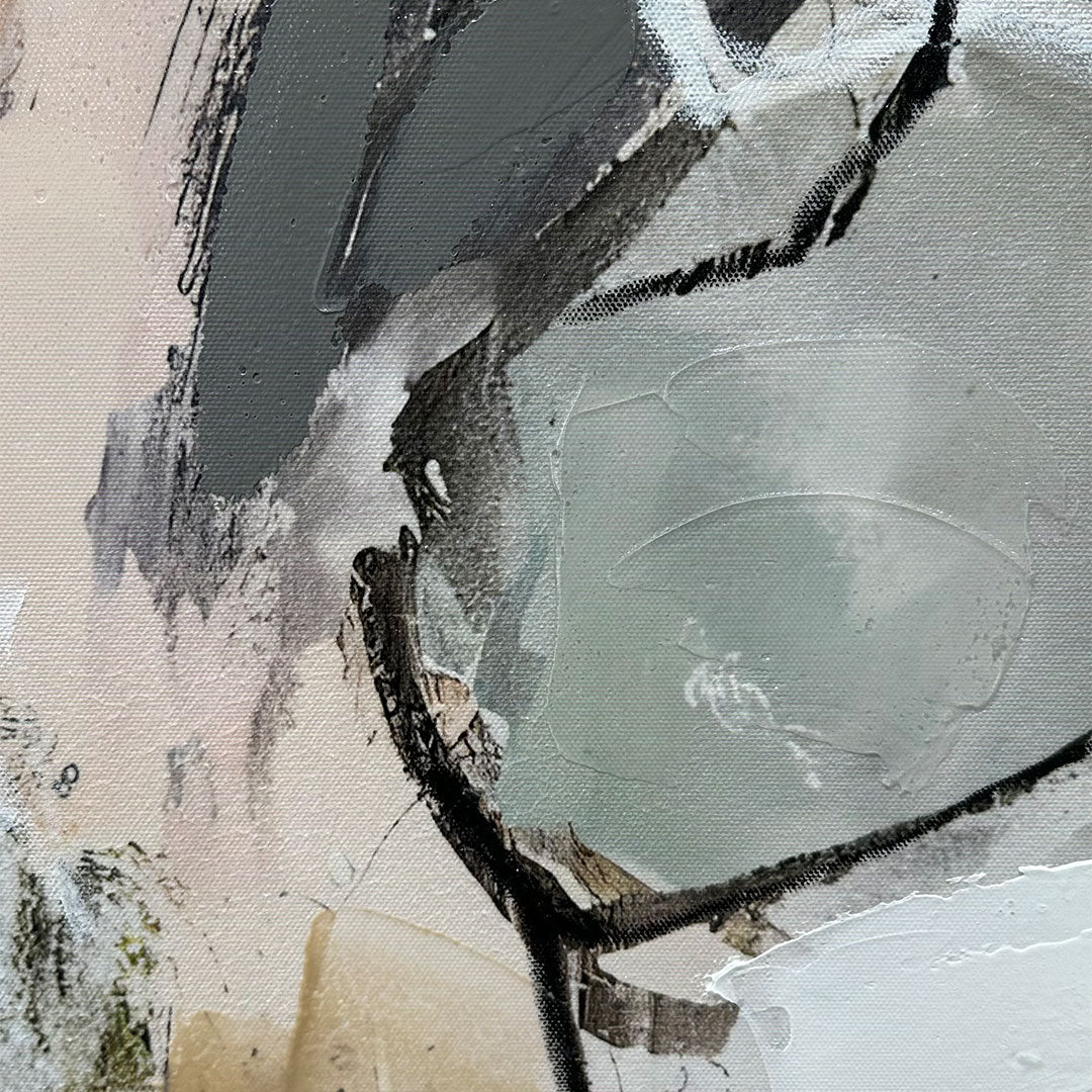 Håndlavet maleri med ramme - Traced by Light - Mixed media - Incado