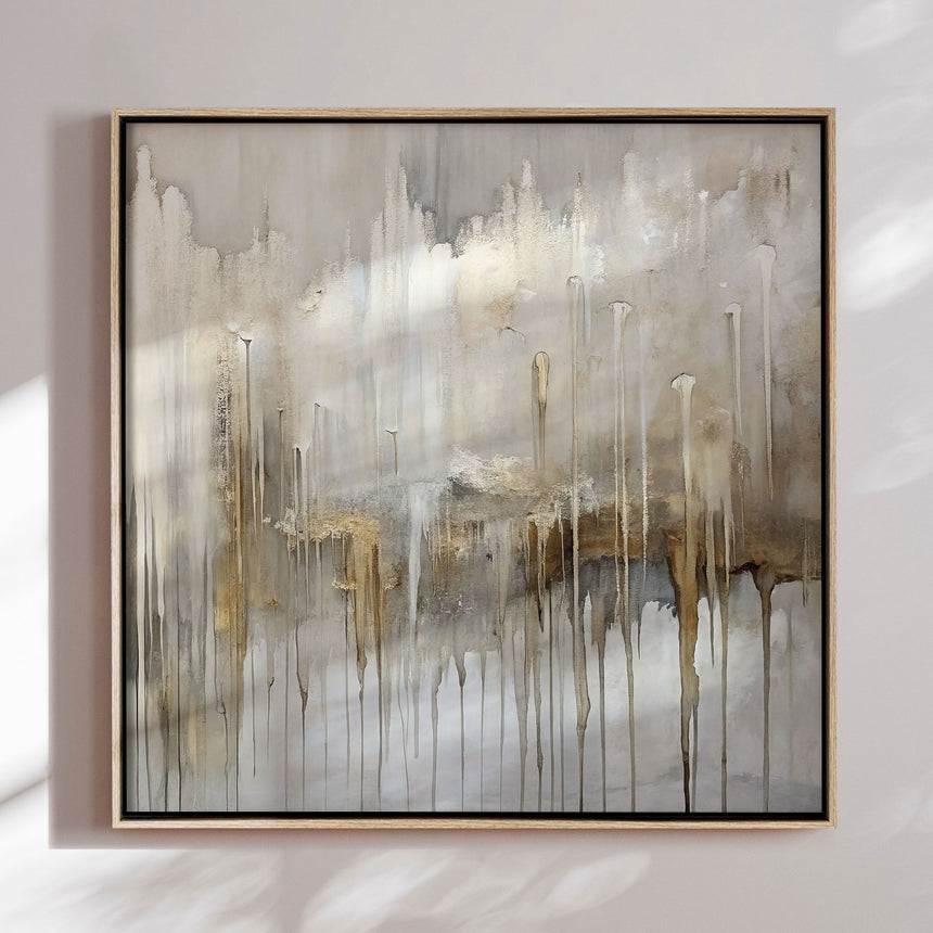 Håndlavet maleri sort ramme - Dustfall II - Mixed media