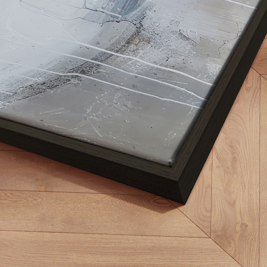 Håndlavet maleri med ramme - Dark Tide - Mixed media