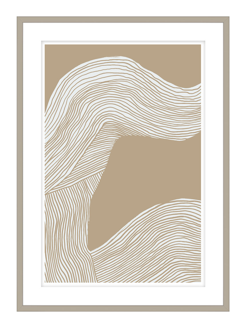 Luksus plakat i brun ramme - Field - École D´art - Incado