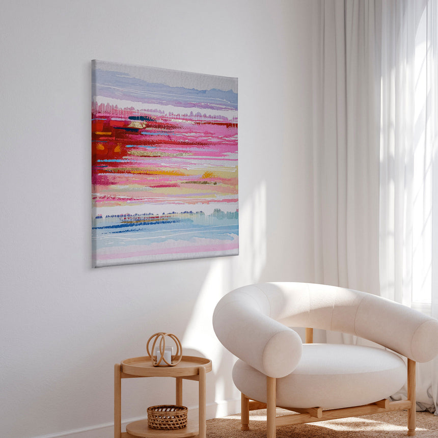 Håndlavet maleri - Blurred Horizon - Mixed media - Incado