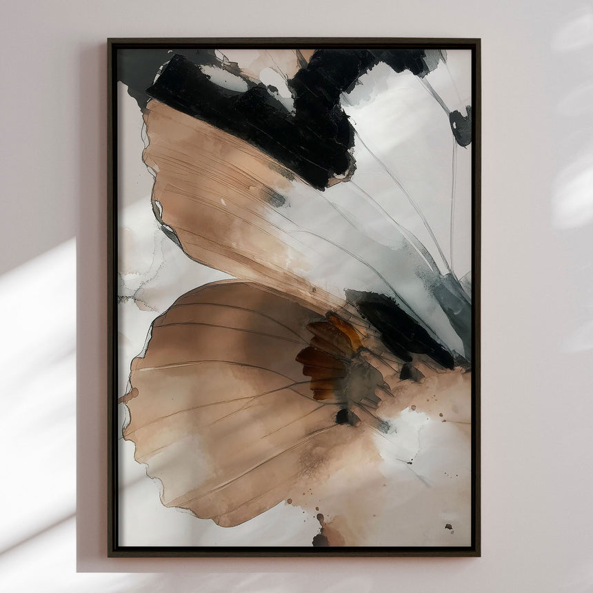 Håndlavet maleri med sort ramme - Soft Collision - Mixed media