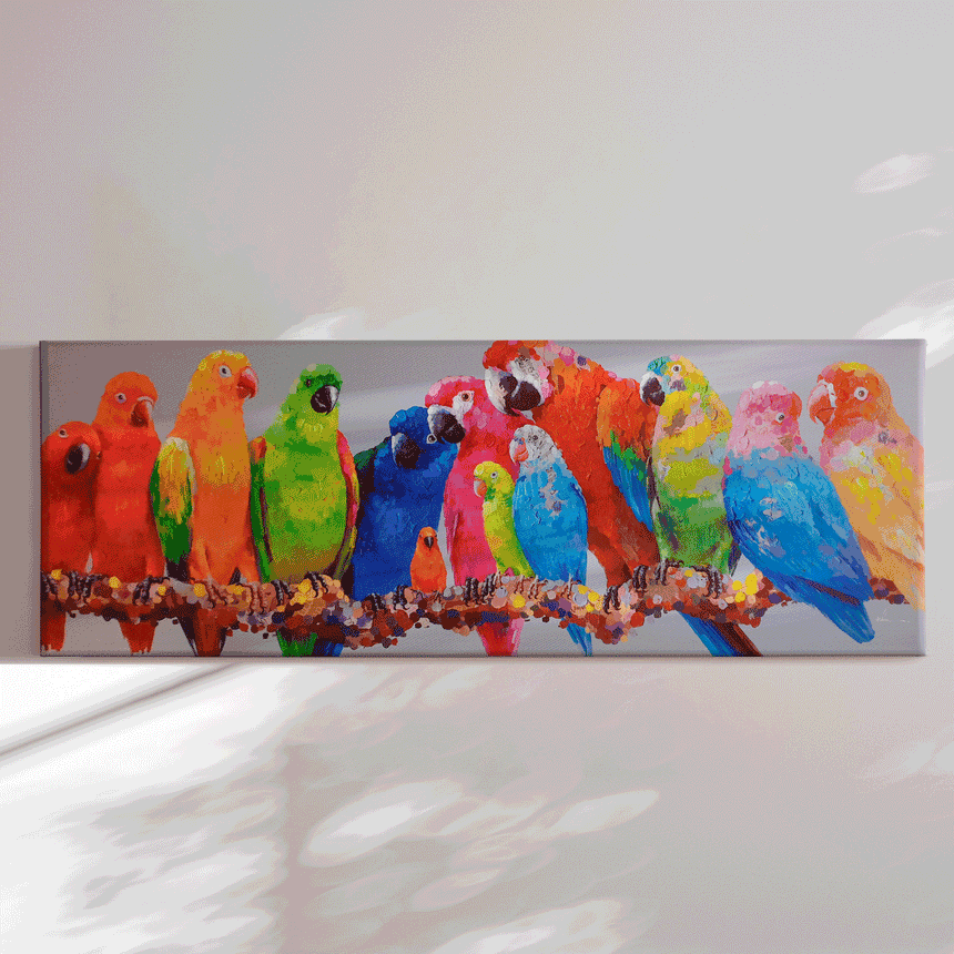 Håndlavet maleri - Birds - Mixed media - Incado