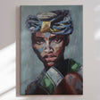 Håndlavet maleri - African Woman - Mixed media - Incado