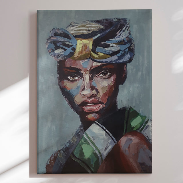 Håndlavet maleri - African Woman - Mixed media - Incado
