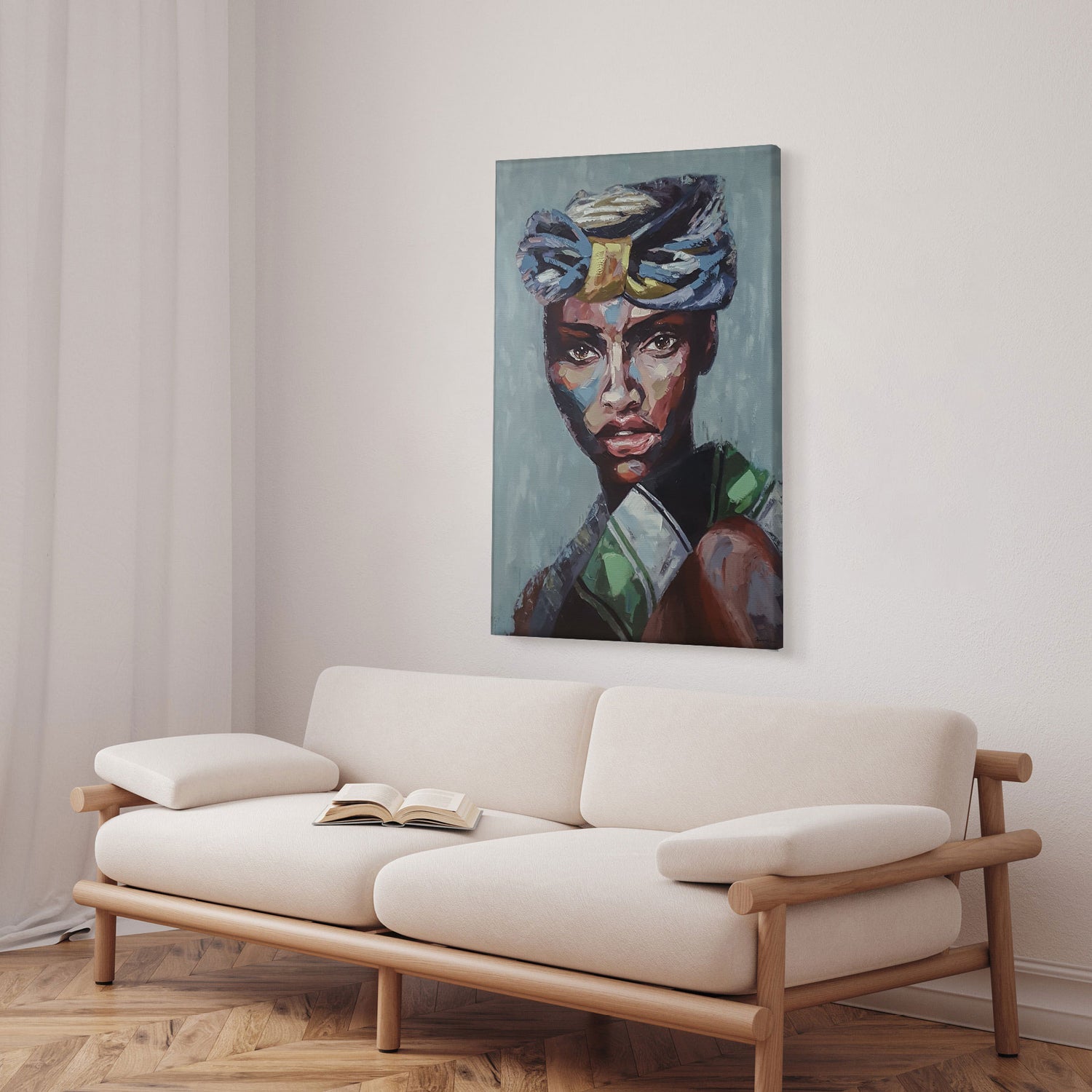 Håndlavet maleri - African Woman - Mixed media - Incado