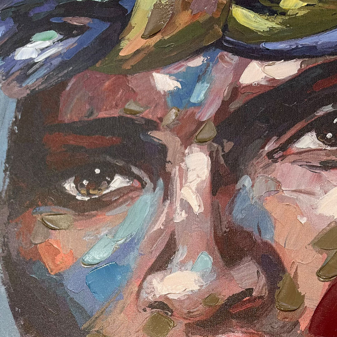 Håndlavet maleri - African Woman - Mixed media - Incado