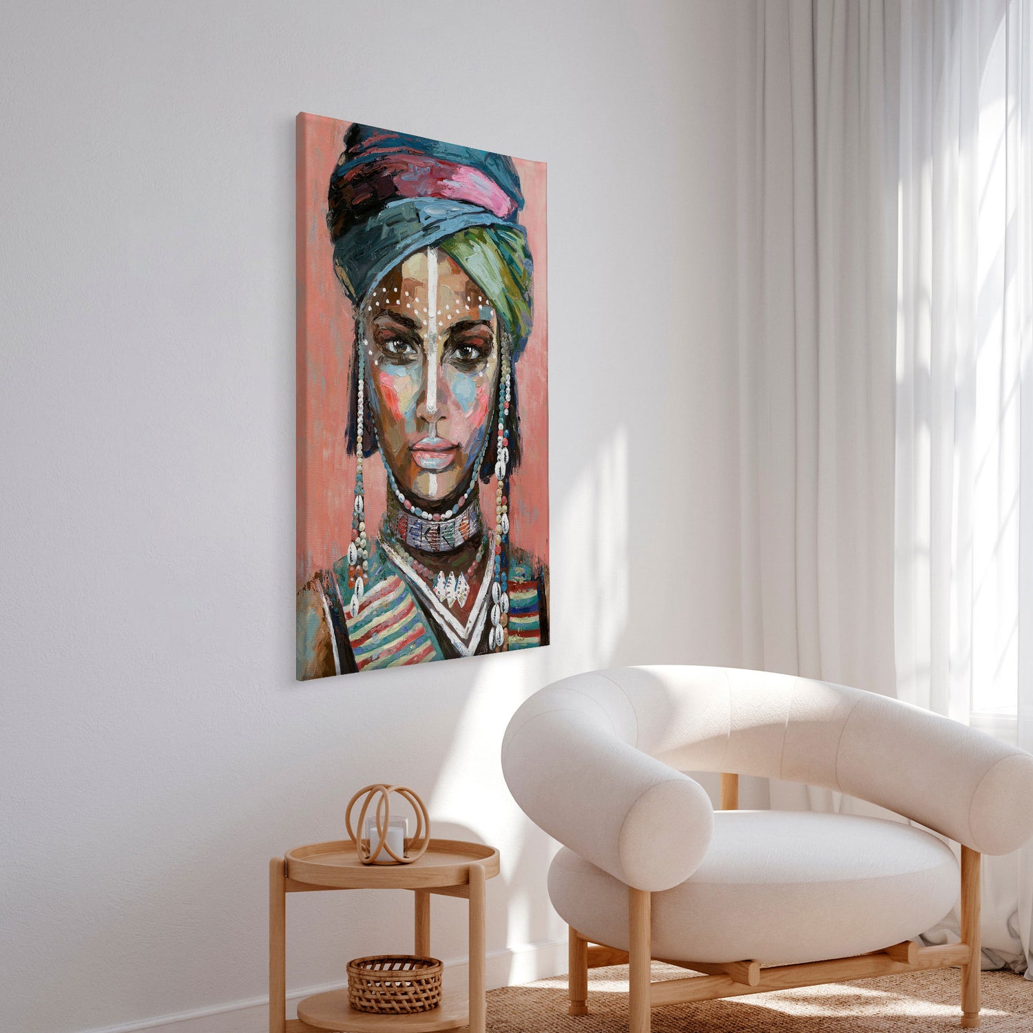 Håndlavet maleri - African Beauty - Mixed media - Incado