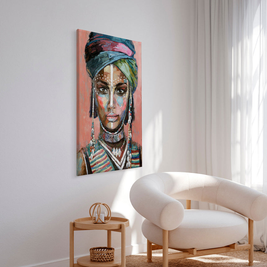 Håndlavet maleri - African Beauty - Mixed media - Incado