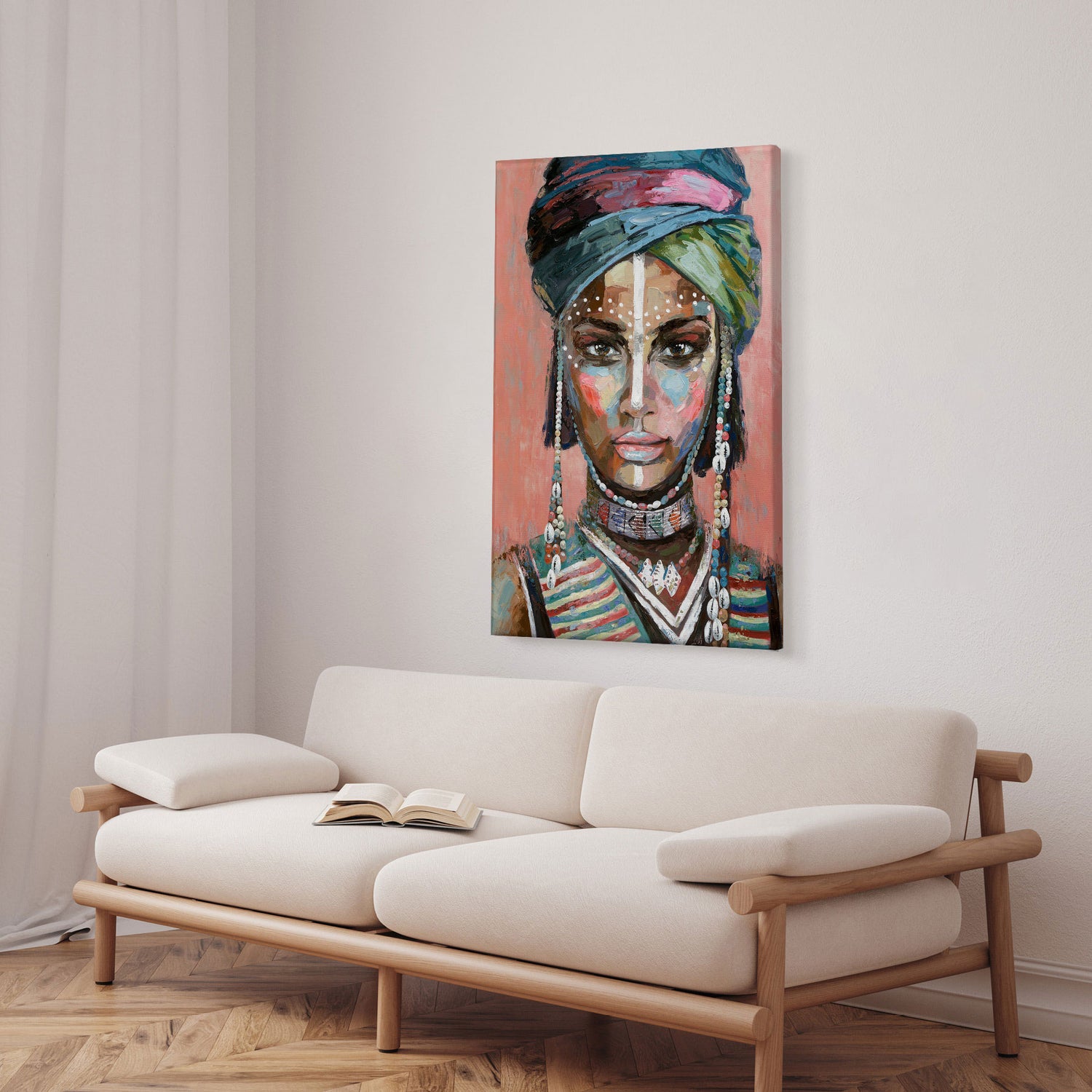 Håndlavet maleri - African Beauty - Mixed media - Incado