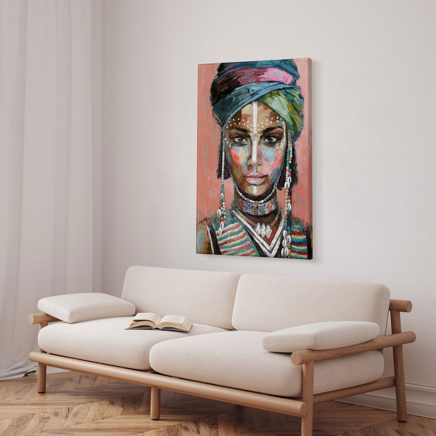 Håndlavet maleri - African Beauty - Mixed media - Incado