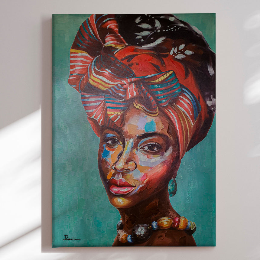 Håndlavet maleri - African Nobility - Mixed media - Incado