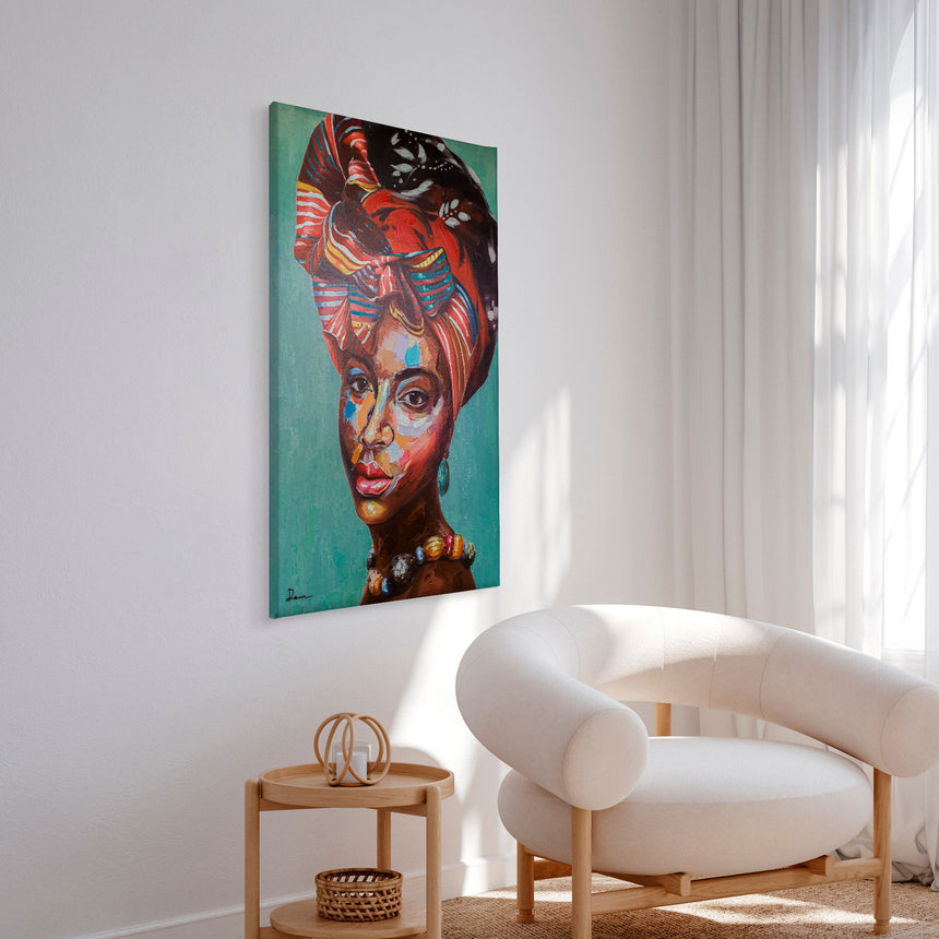 Håndlavet maleri - African Nobility - Mixed media - Incado