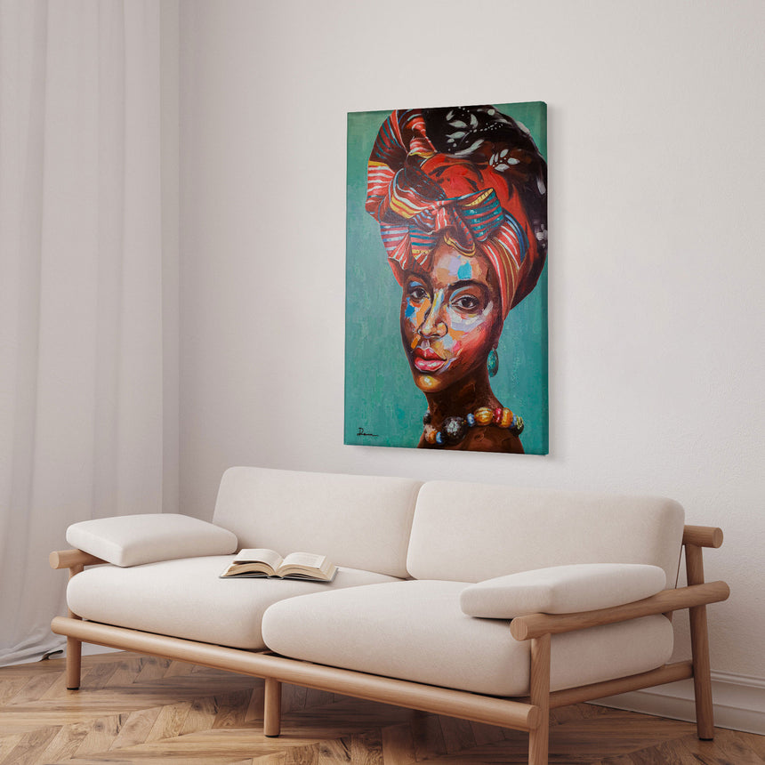 Håndlavet maleri - African Nobility - Mixed media - Incado