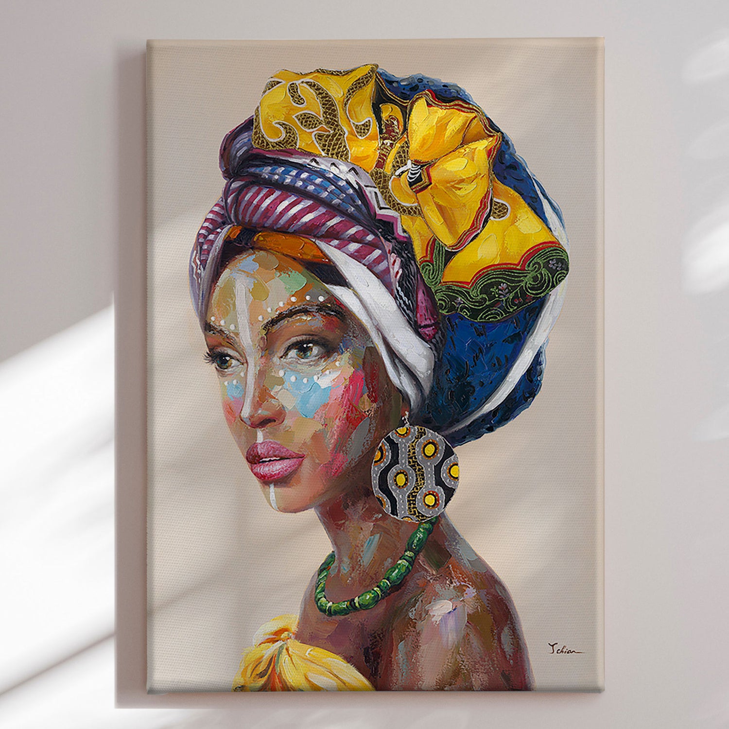 Håndlavet maleri - Bahati - Mixed media - Incado