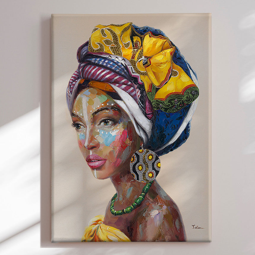 Håndlavet maleri - Bahati - Mixed media - Incado