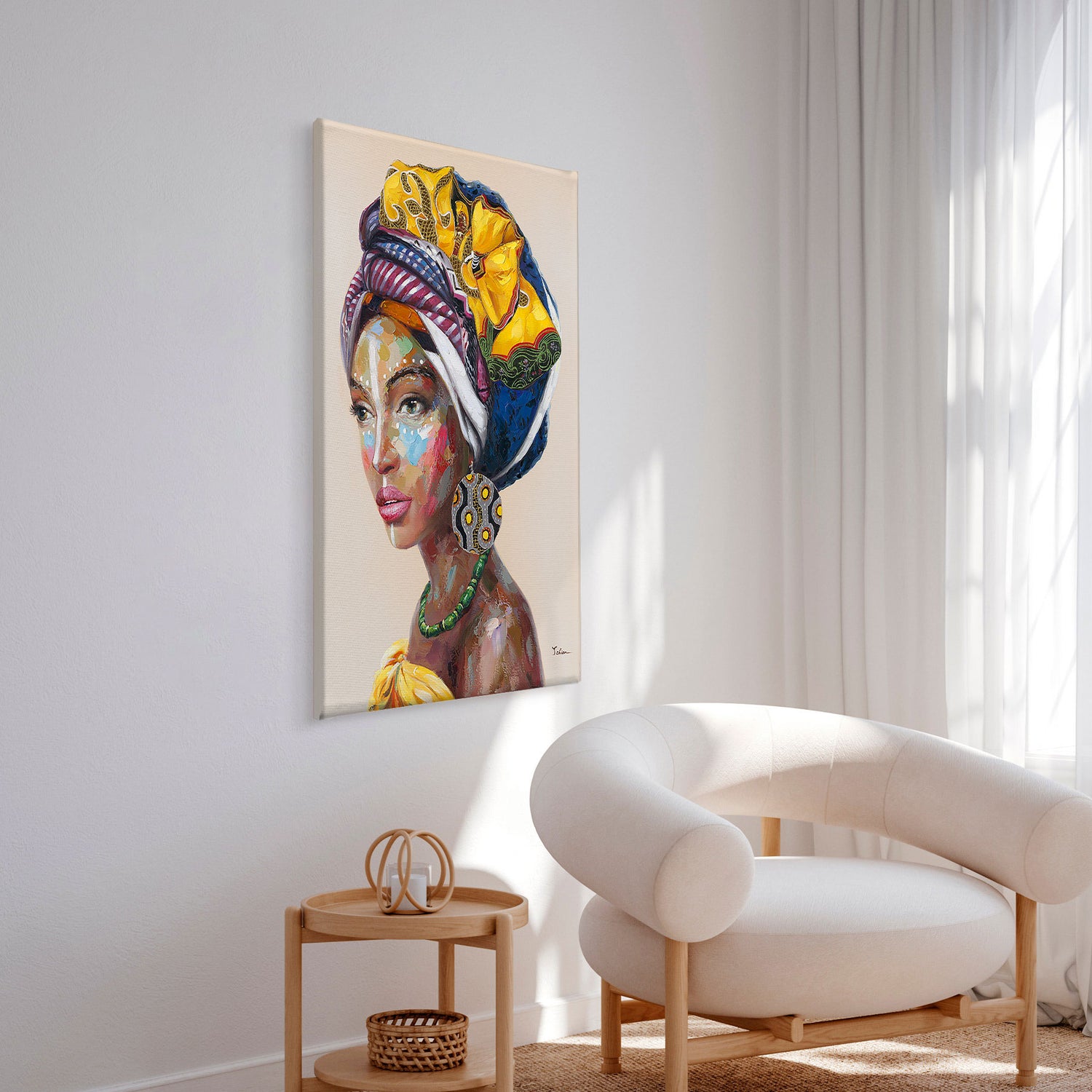 Håndlavet maleri - Bahati - Mixed media - Incado