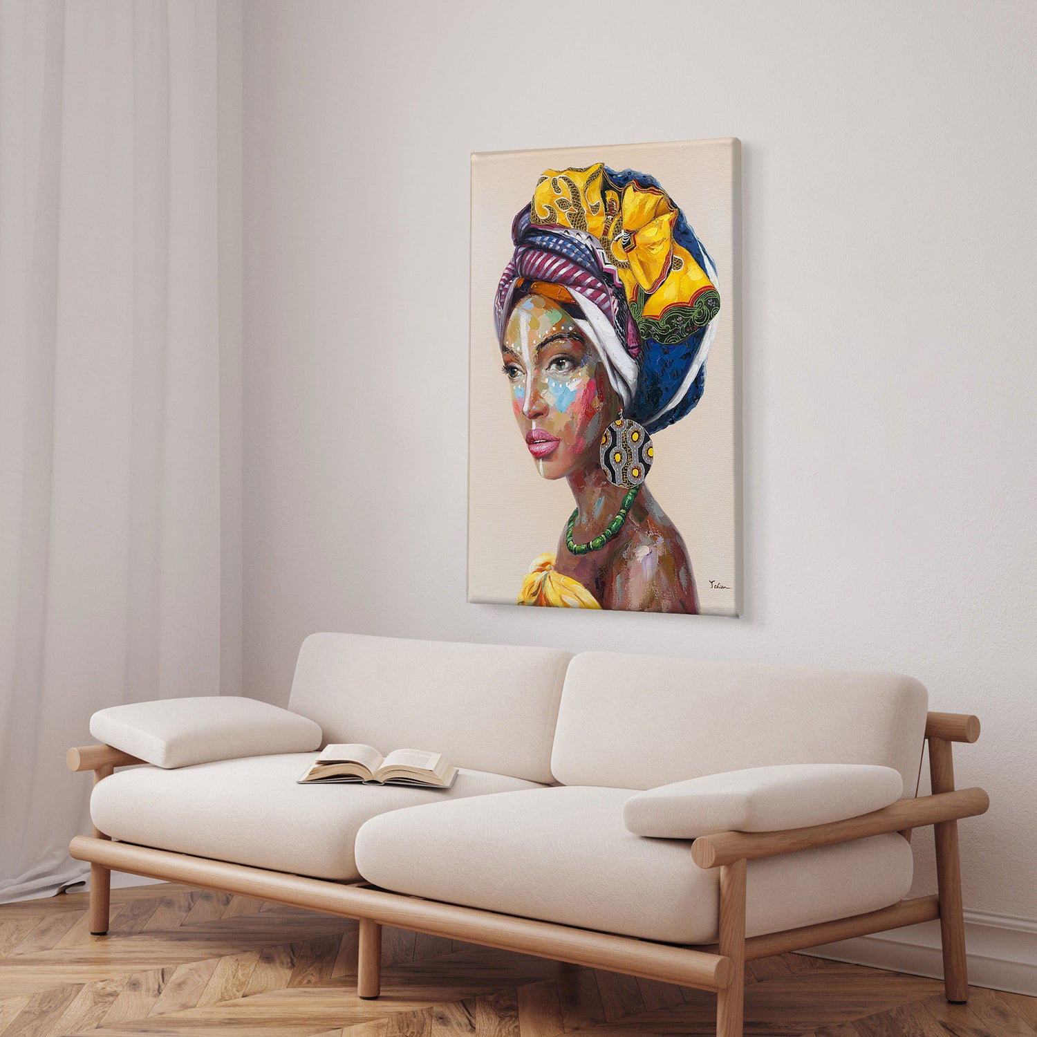 Håndlavet maleri - Bahati - Mixed media - Incado