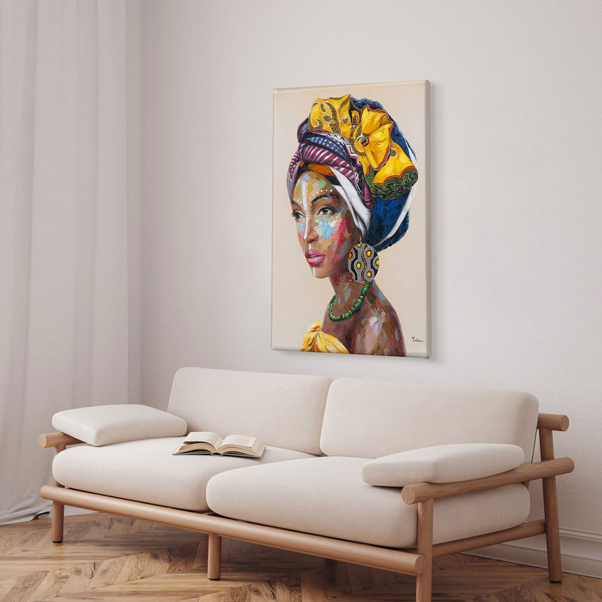 Håndlavet maleri - Bahati - Mixed media - Incado