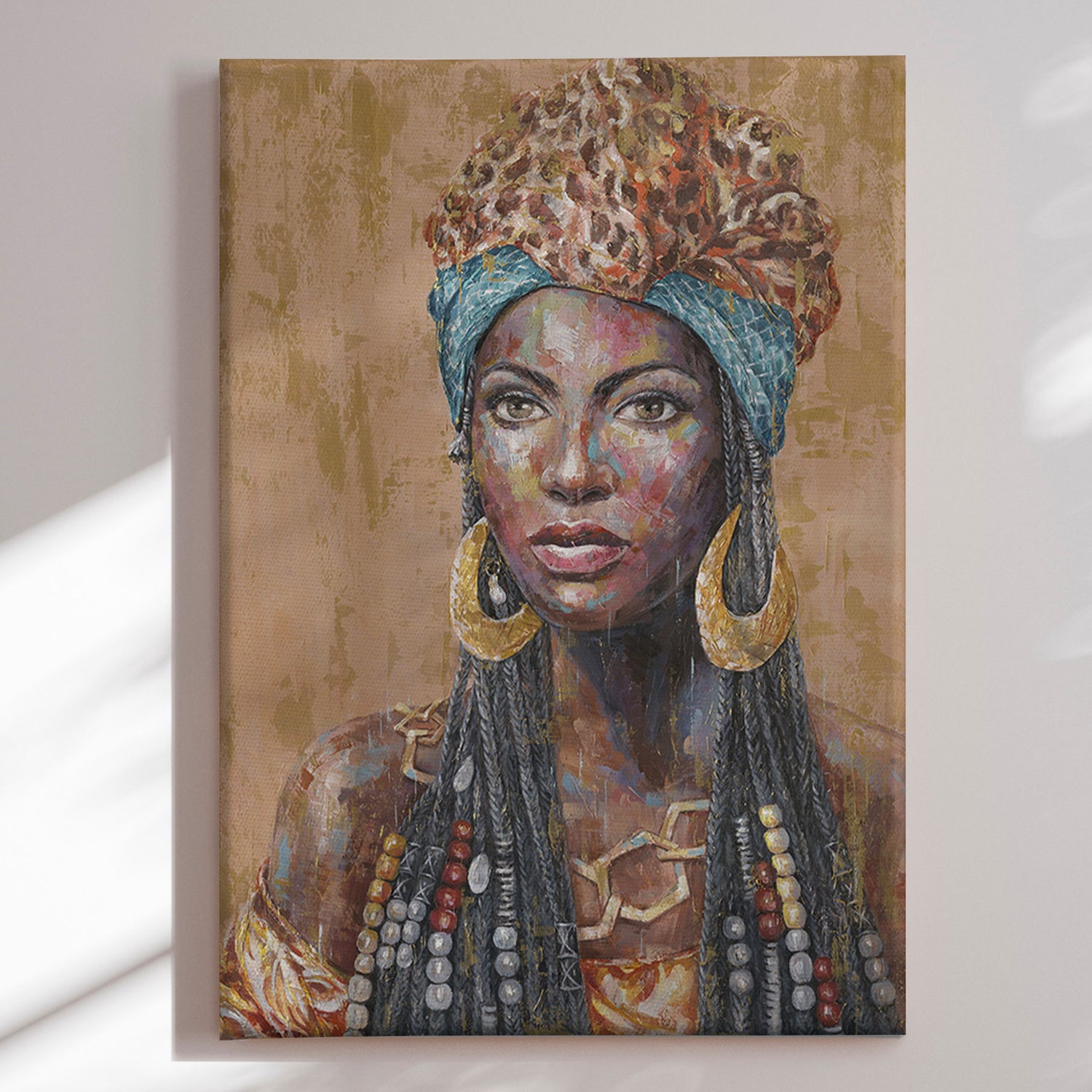 Håndlavet maleri - Leopard - Mixed media - Incado