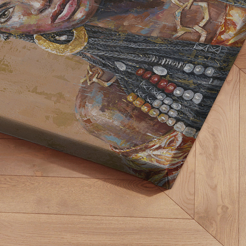 Håndlavet maleri - Leopard - Mixed media - Incado