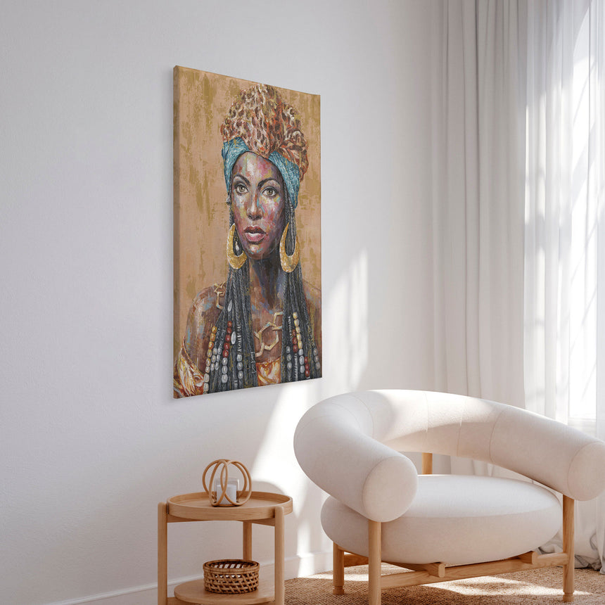 Håndlavet maleri - Leopard - Mixed media - Incado