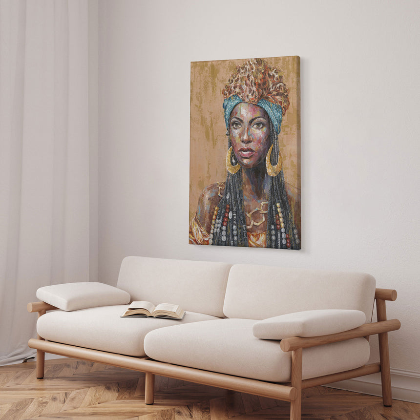 Håndlavet maleri - Leopard - Mixed media - Incado