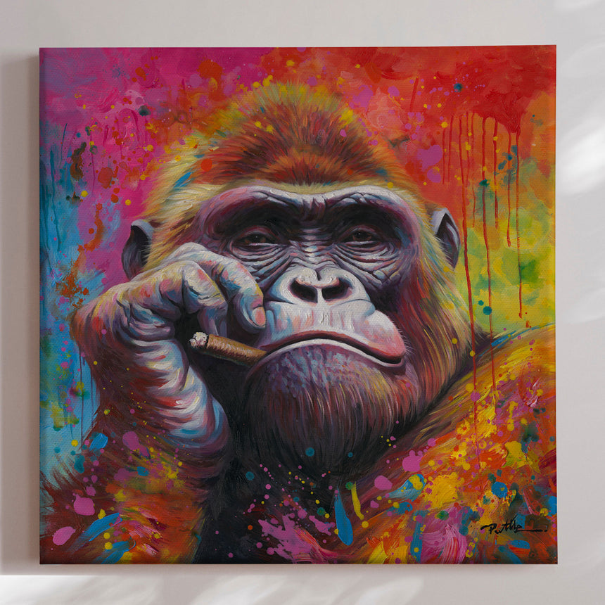 Håndlavet maleri - Funny Joe - Mixed media - Incado