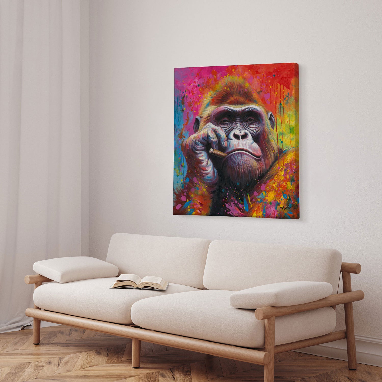 Håndlavet maleri - Funny Joe - Mixed media - Incado