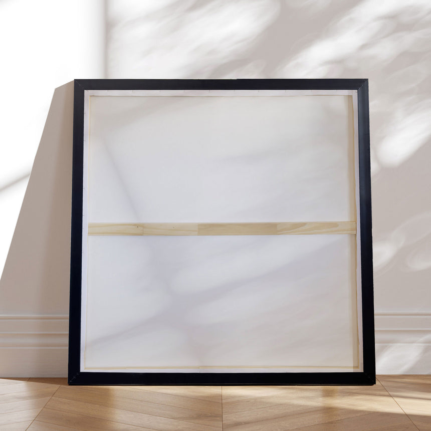 Håndlavet maleri med sort ramme - Sitting Model - Mixed media - Incado