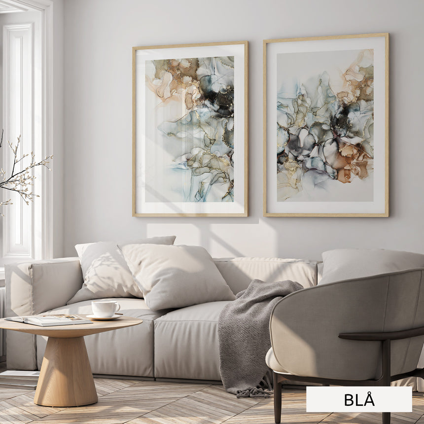 Billedvæg m. rammer og plakater - Duo - Incado