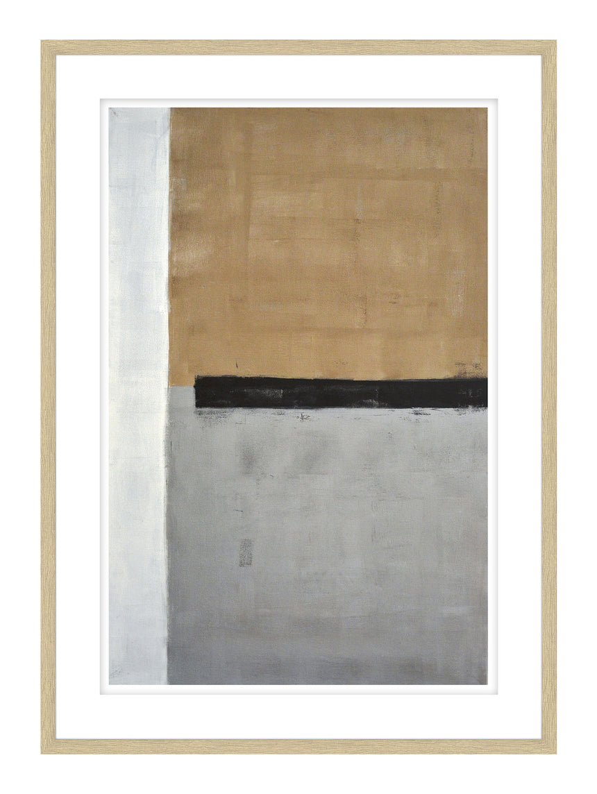 Luksus plakat i egeramme - Lines of Brown I - École D´art - Incado