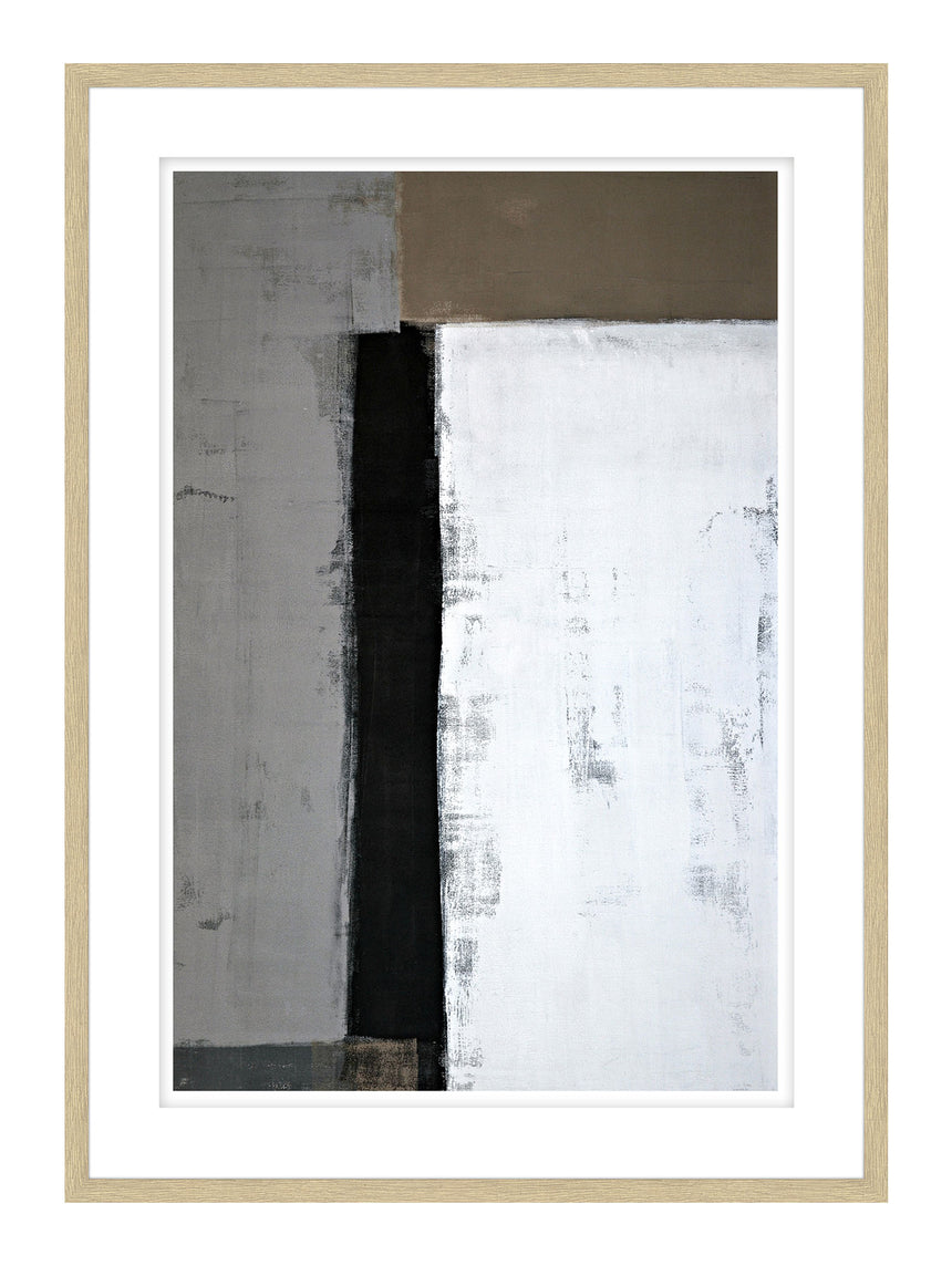 Luksus plakat i egeramme - Lines of Brown II - École D´art - Incado