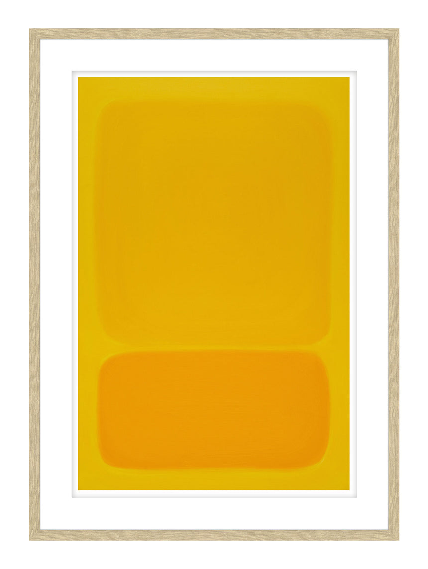 Luksus plakat i egeramme - Yellow Grunge II - École D´art - Incado