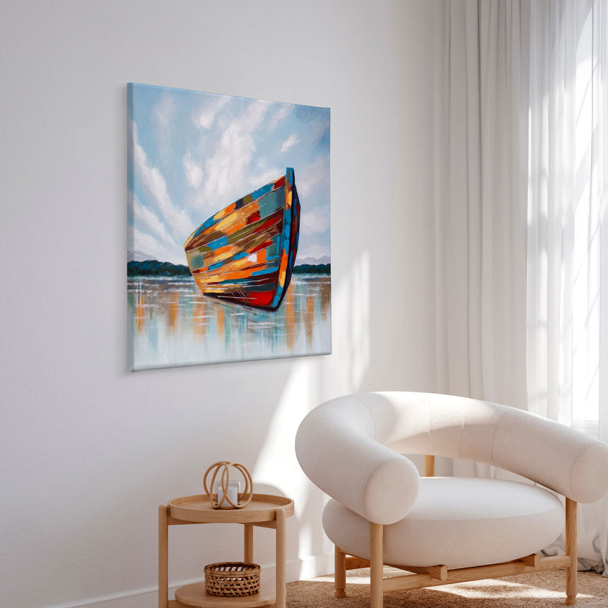 Håndlavet maleri - Boat in Perspective - Incado