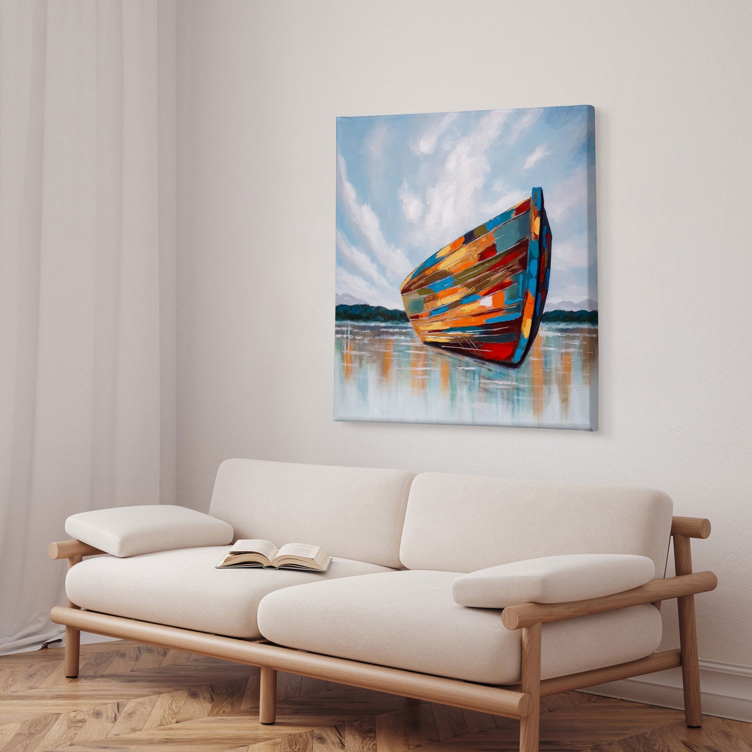 Håndlavet maleri - Boat in Perspective - Incado