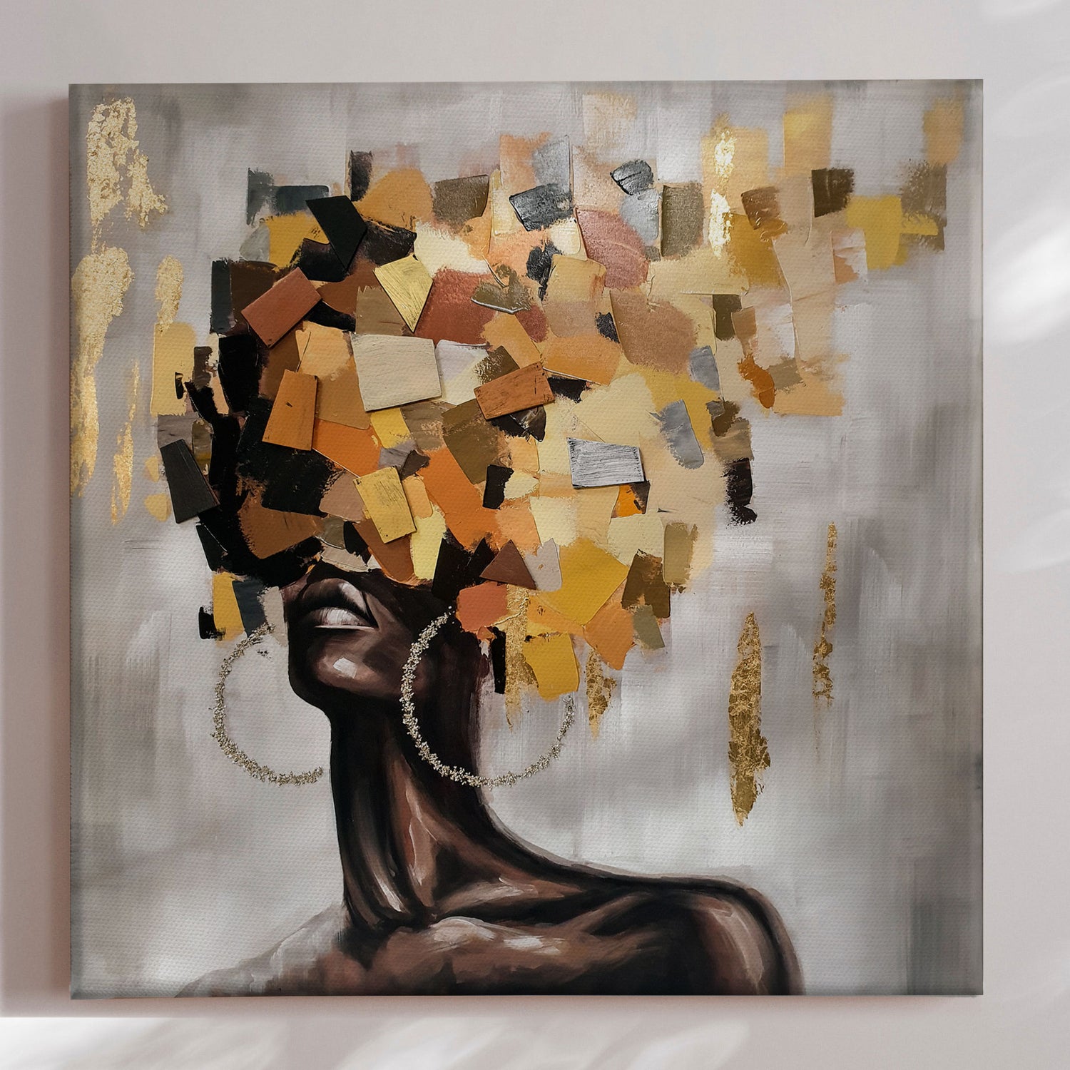 Håndlavet maleri - Wooden hair - Incado