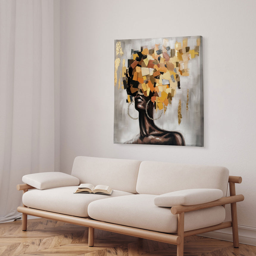 Håndlavet maleri - Wooden hair - Incado